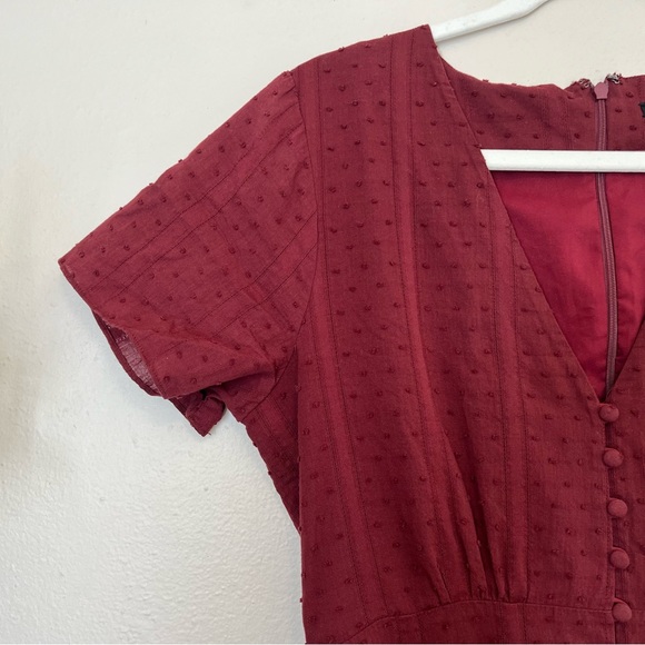 Madewell Button Front Swing Dress in Swiss Dot - Picture 10 of 16